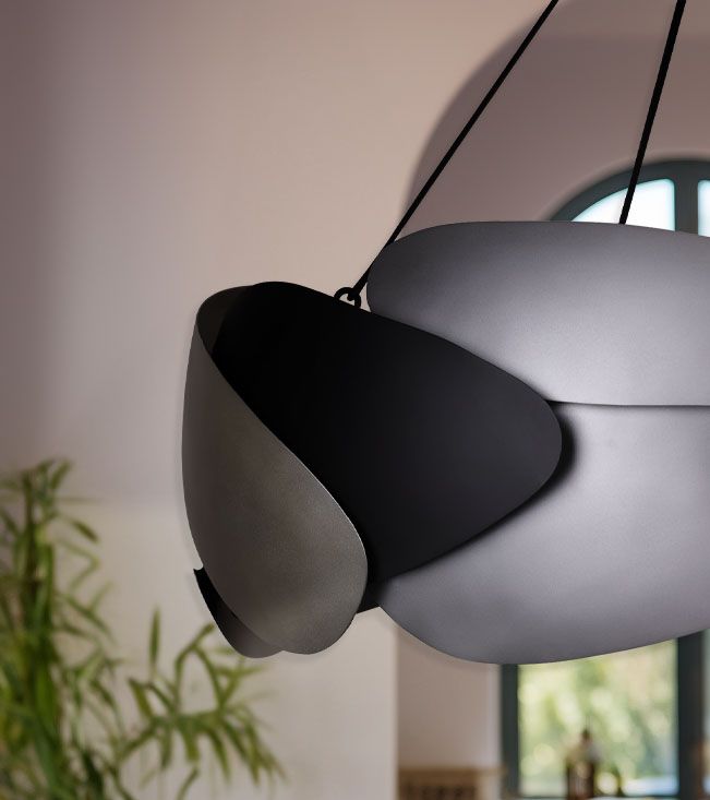 Image 7 George Kovacs Metalo Misto 6-Light Coal Black with Atlas and Sliver Pendant more views