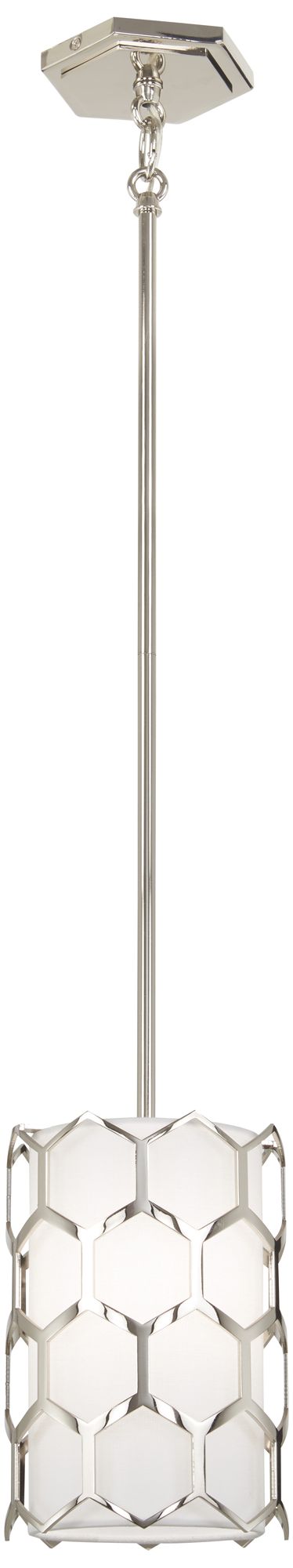 George Kovacs Missing Link 1-Light Polished Nickel Mini Pendant with Shade