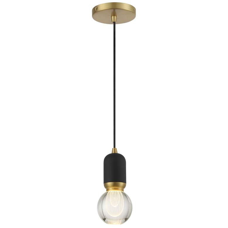 Image 1 George Kovacs Mixed Up 4" Wide Sand Coal LED Mini Pendant