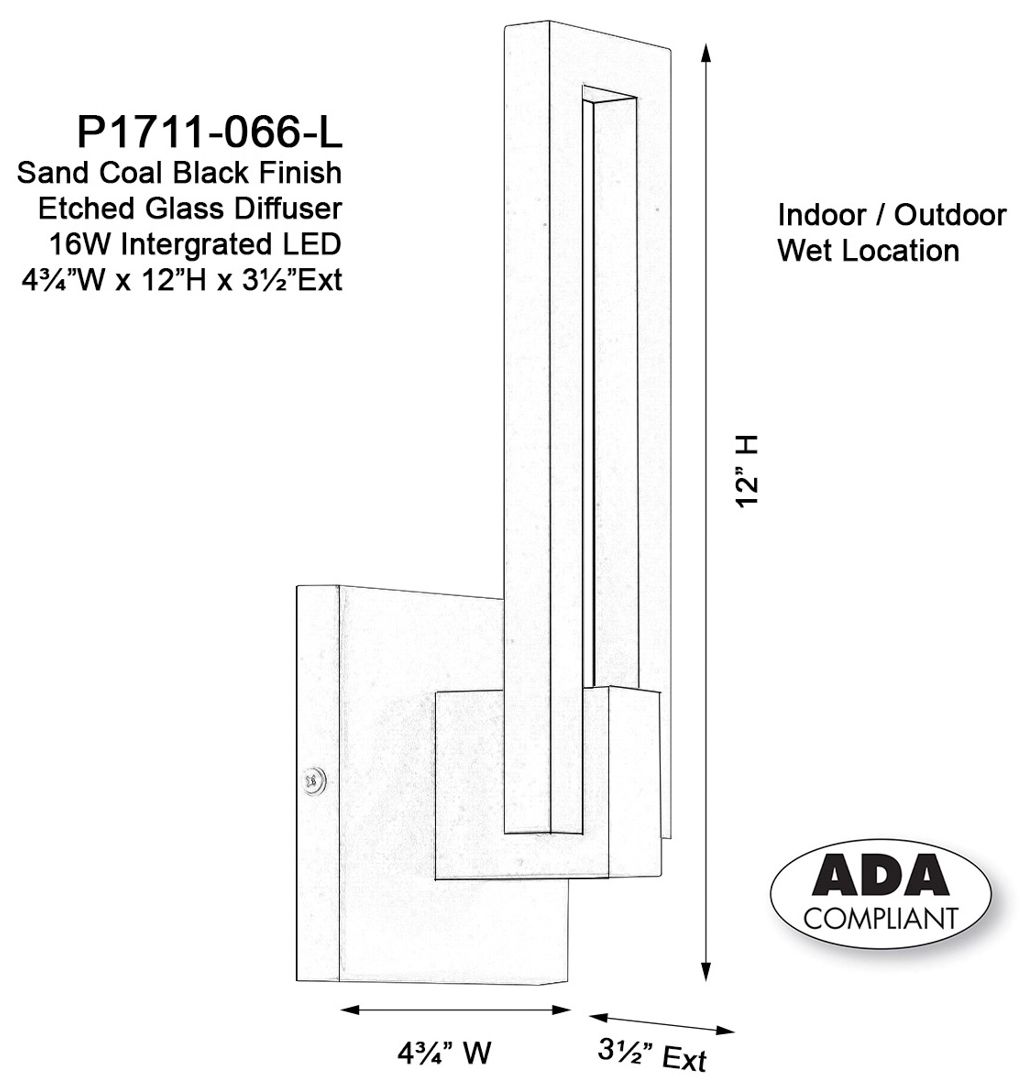 Image 5 George Kovacs Music LED Sand Black Outdoor Wall Sconce more views