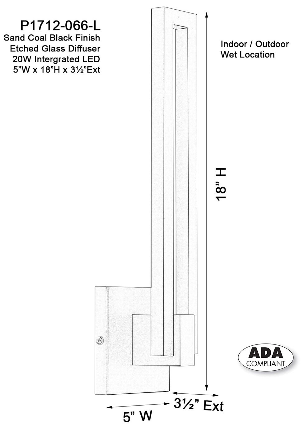 Image 5 George Kovacs Music LED Sand Black Outdoor Wall Sconce more views