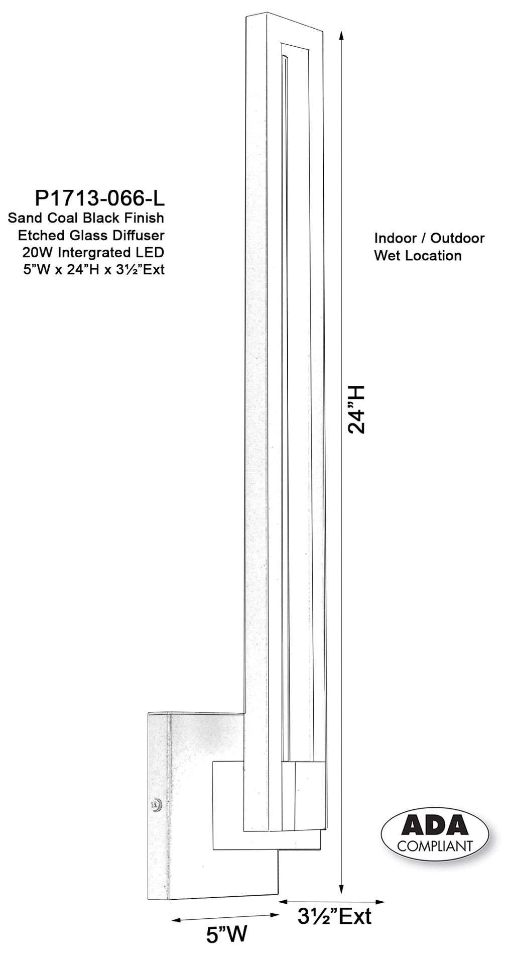 Image 5 George Kovacs Music LED Sand Black Outdoor Wall Sconce more views