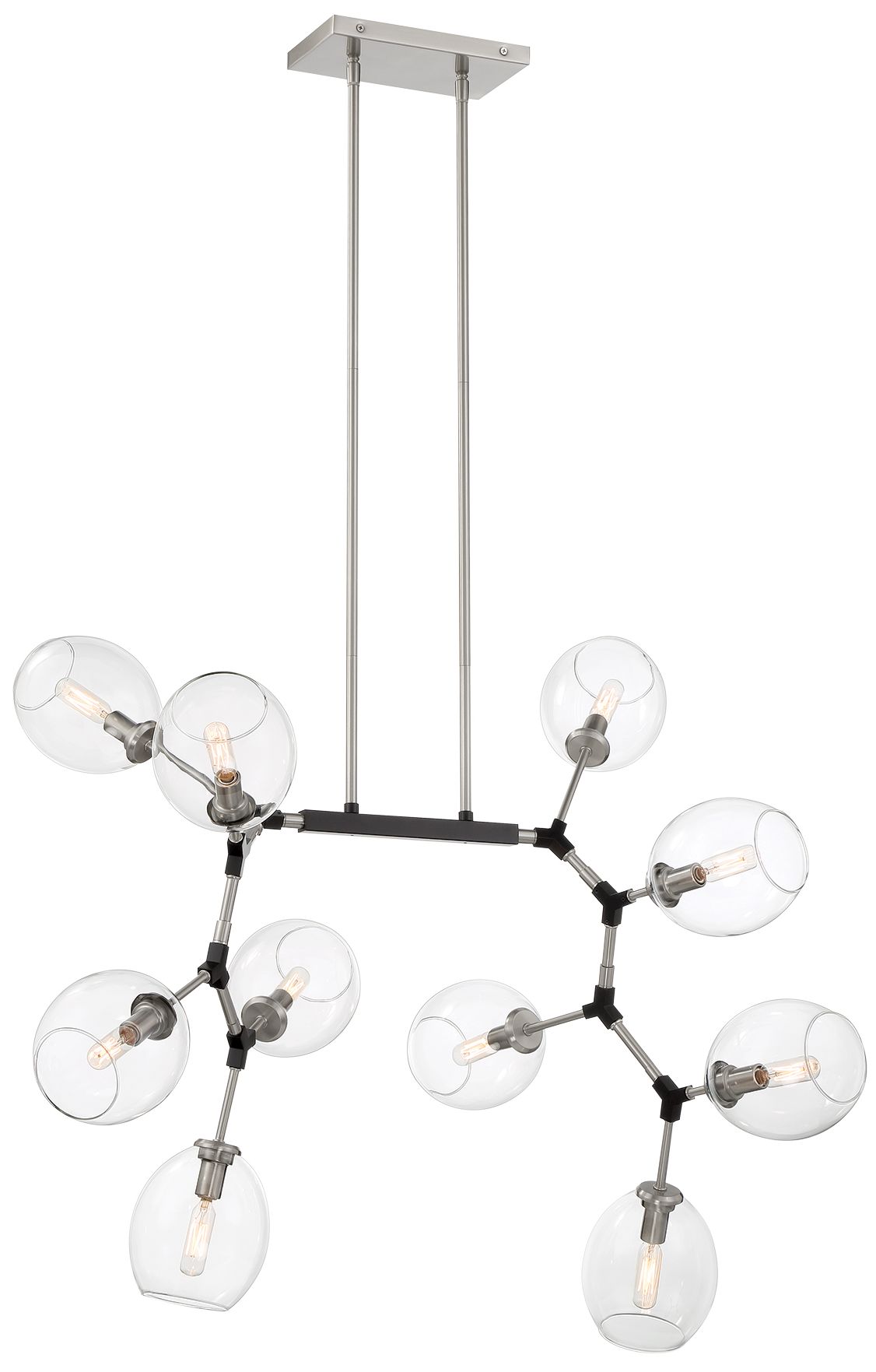 George Kovacs Nexpo 10-Light Coal Black Chandelier