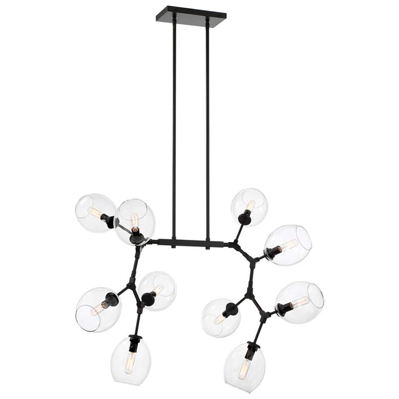 Image 1 George Kovacs Nexpo 50 1/2" Wide Coal 10-Light Chandelier