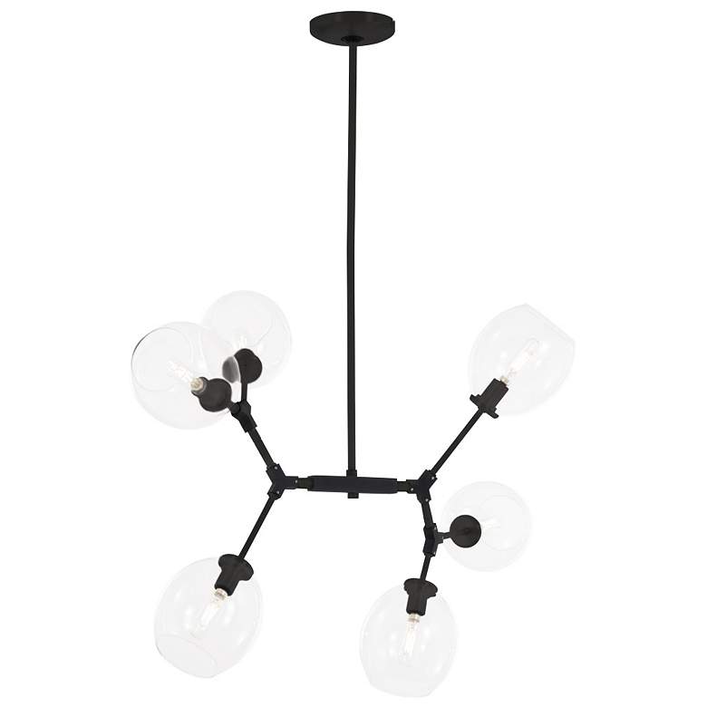 Image 1 George Kovacs Nexpo 6-Light Coal Finish Chandelier