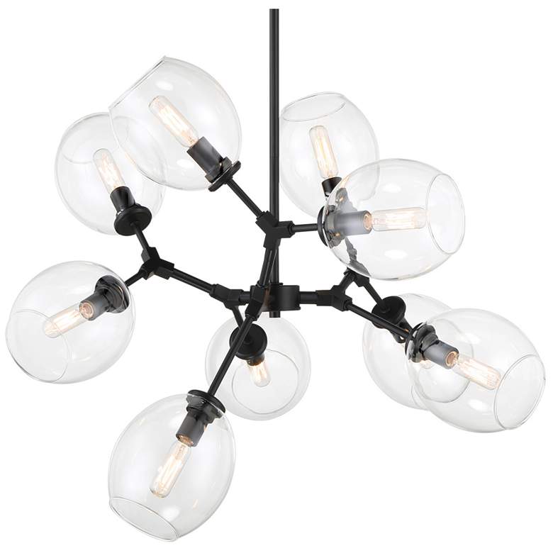Image 1 George Kovacs Nexpo 9-Light 30-in Coal Black Indoor Chandelier
