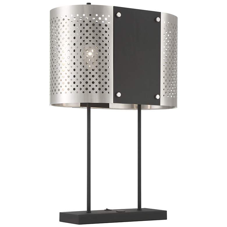 Image 1 George Kovacs Noho Coal and Brushed Nickel Table Lamp w/ USB