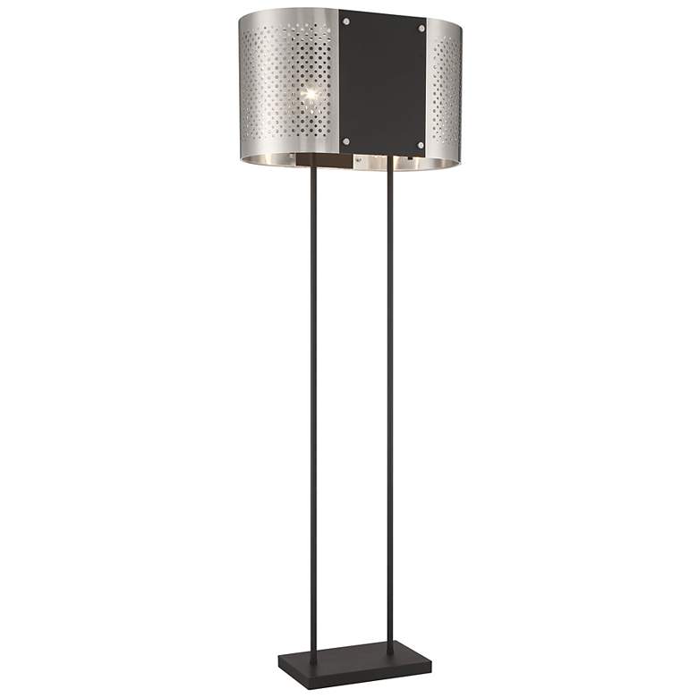 Image 1 George Kovacs Noho Sand Coal and Brushed Nickel Floor Lamp