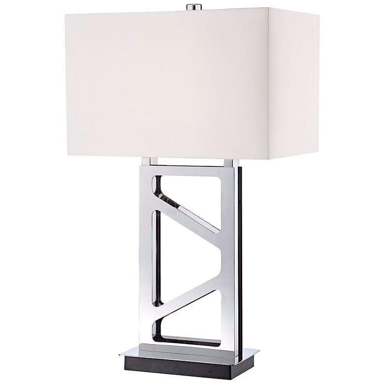 Image 1 George Kovacs Open Base Table Lamp in Polished Nickel
