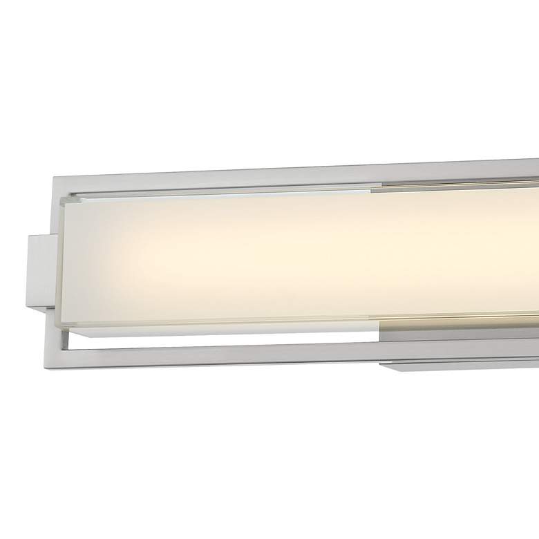Image 2 George Kovacs Opening Act 24" Wide Brushed Nickel LED Bath Light more views