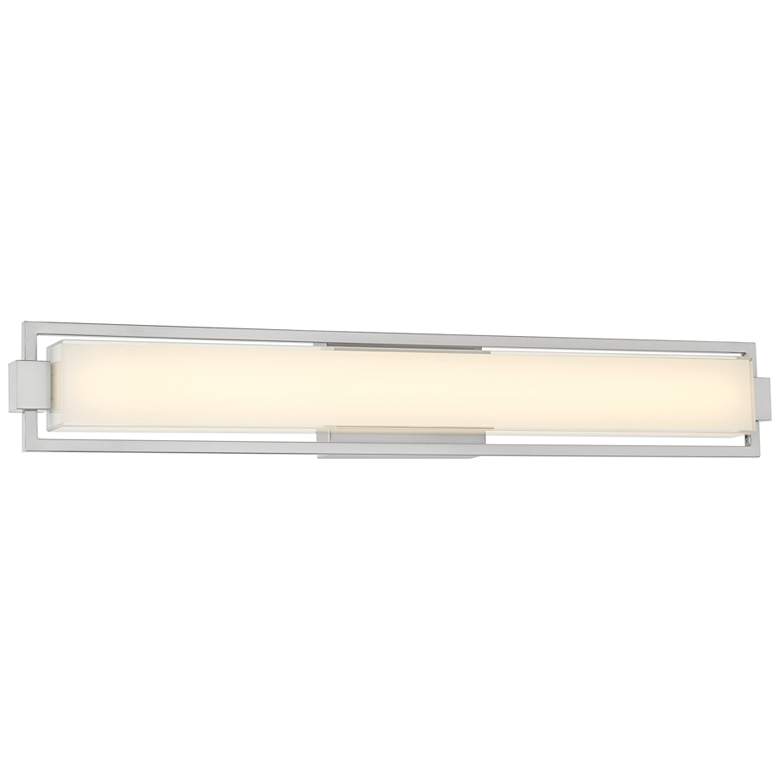 Image 1 George Kovacs Opening Act 31 1/4 inch Wide Brushed Nickel LED Bath Light