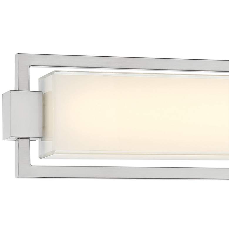 Image 2 George Kovacs Opening Act 31 1/4" Wide Brushed Nickel LED Bath Light more views