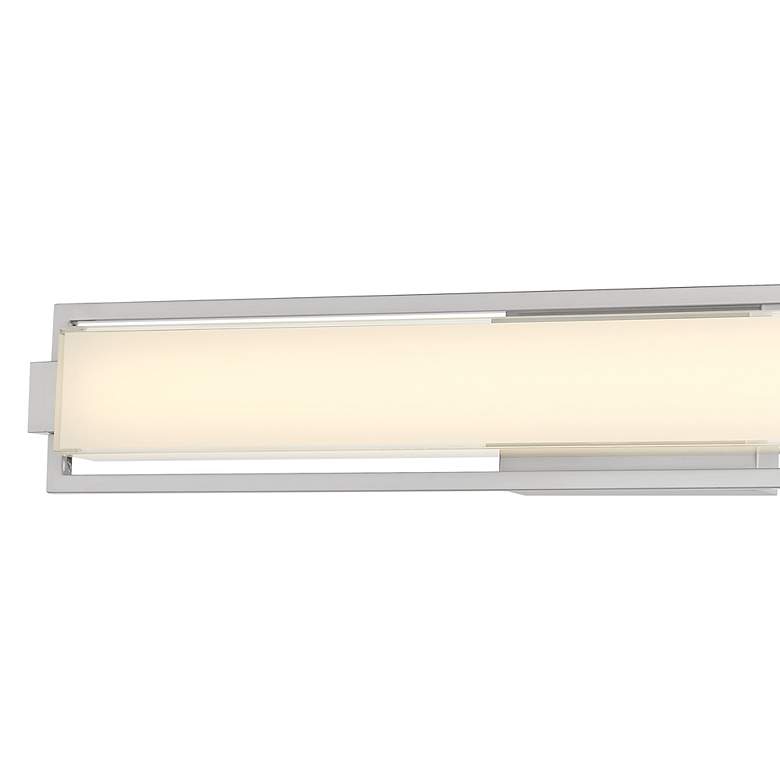 Image 2 George Kovacs Opening Act 31 1/4 inch Wide Brushed Nickel LED Bath Light more views