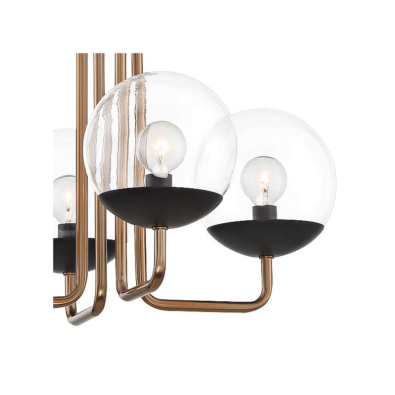 Image 3 George Kovacs Outer Limits 19" Wide Painted Bronze 4-Light Chandelier more views