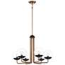 George Kovacs Outer Limits 20" Wide Painted Bronze 6-Light Chandelier