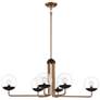 George Kovacs Outer Limits 39" Wide Bronze Orb Glass Modern Chandelier