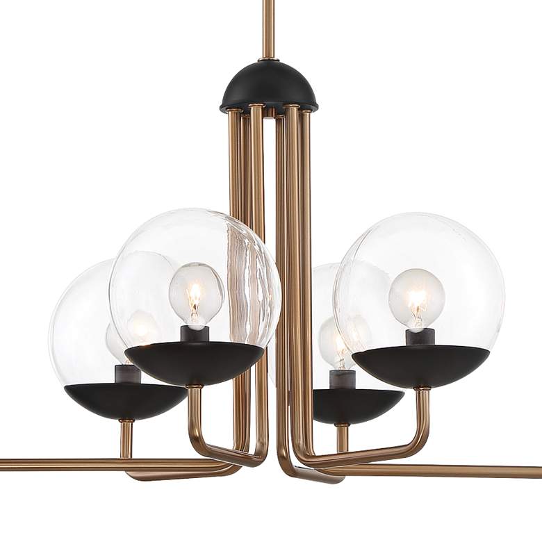 Image 3 George Kovacs Outer Limits 39 inch Wide Bronze Orb Glass Modern Chandelier more views