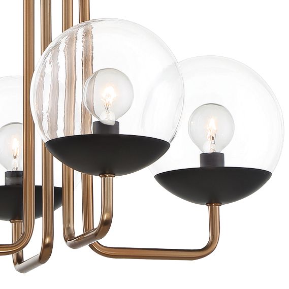 Image 3 George Kovacs Outer Limits 4-Light Painted Bronze Chandelier with Shades more views