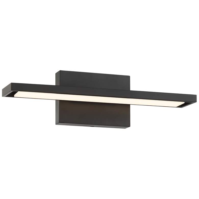 Image 1 George Kovacs Parallel 1-Light Black Vanity with Frosted Acrylic Shade
