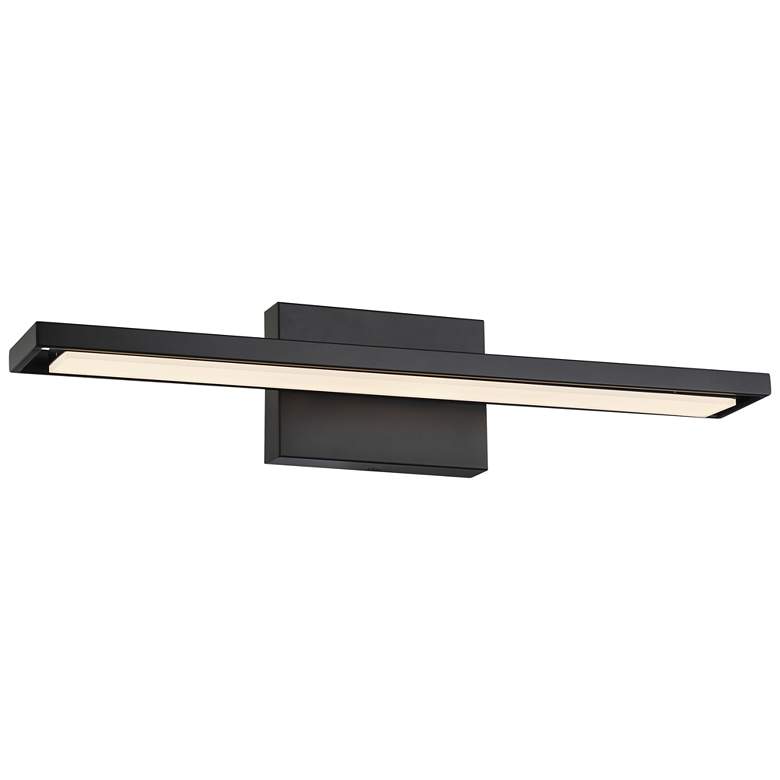 Image 1 George Kovacs Parallel 1-Light Black Vanity with Frosted Acrylic Shade