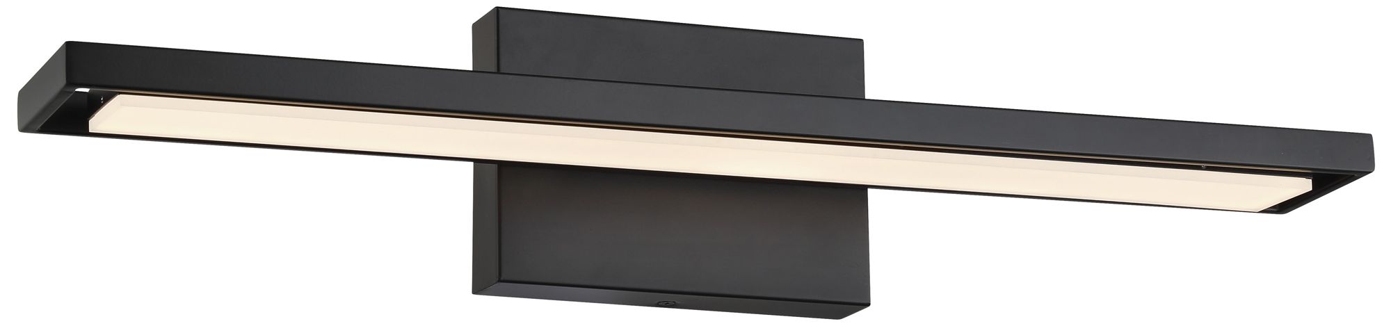 Image 7 George Kovacs Parallel 1-Light Black Vanity with Frosted Acrylic Shade more views