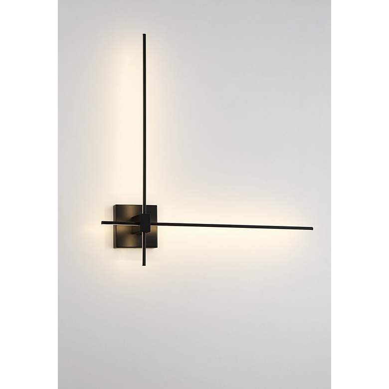 Image 4 George Kovacs Parker 1-Light LED Black Wall Sconce more views