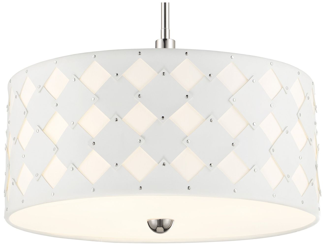 Image 4 George Kovacs Patchwork 3-Light Polished Nickel Pendant with Shade more views