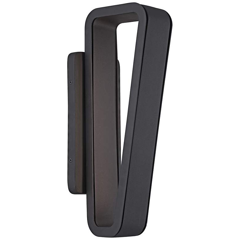 Image 1 George Kovacs Pediment 16"H Black LED Outdoor Wall Light
