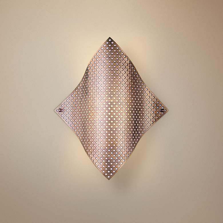 Image 1 George Kovacs Perforated Steel 17 inch High Wall Sconce