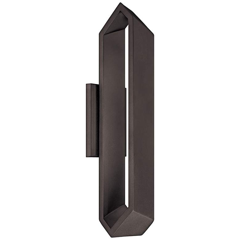Image 1 George Kovacs Pitch 18 1/2"H Black LED Outdoor Wall Light