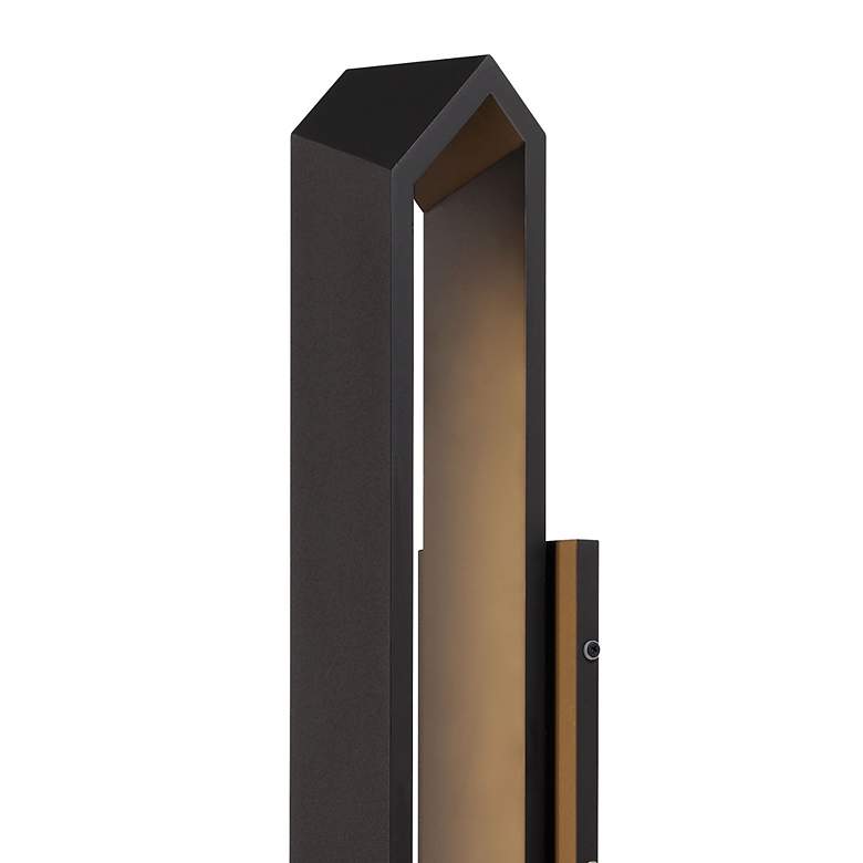 Image 2 George Kovacs Pitch LED Black Outdoor Wall Mount with Clear Glass Shade more views