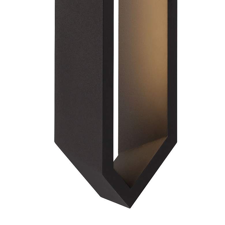 Image 3 George Kovacs Pitch LED Black Outdoor Wall Mount with Clear Glass Shade more views