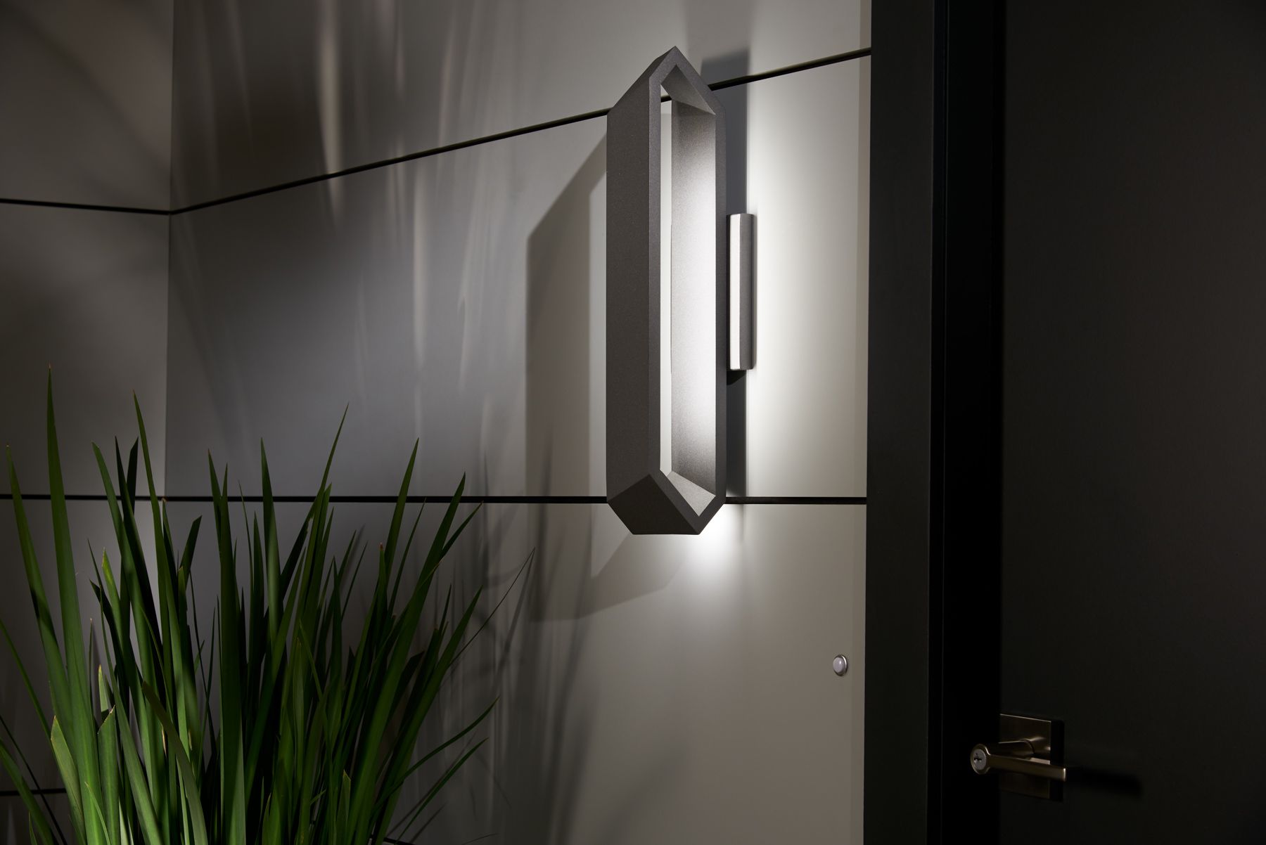 Image 2 George Kovacs Pitch LED Sand Black Outdoor Wall Sconce more views