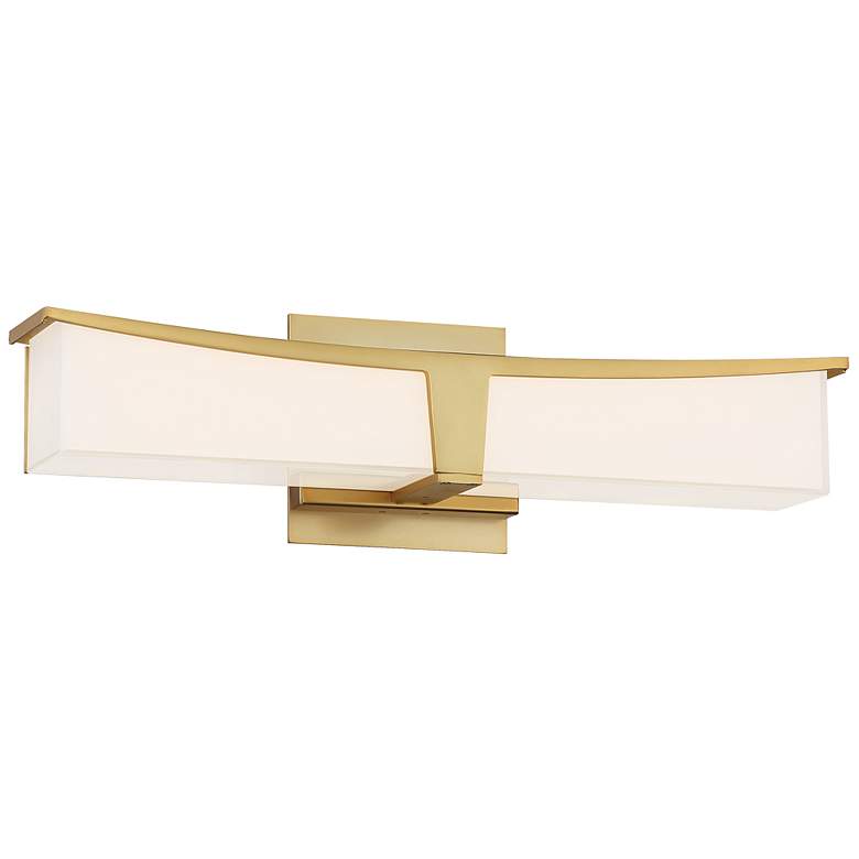 Image 2 George Kovacs Plane 18" Wide Honey Gold LED Bath Light