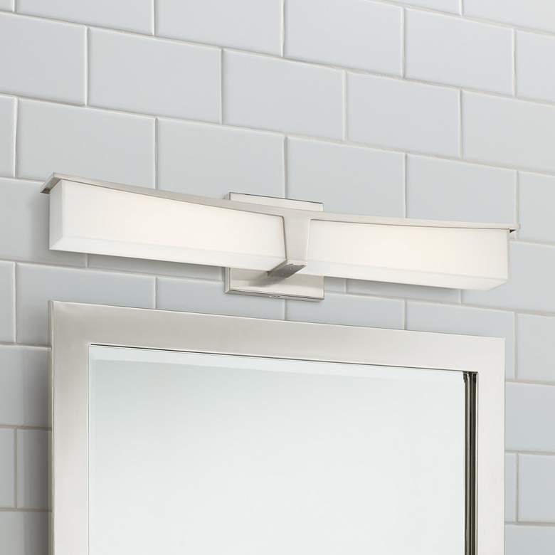 Image 1 George Kovacs Plane 25" Wide Brushed Nickel LED Bath Light