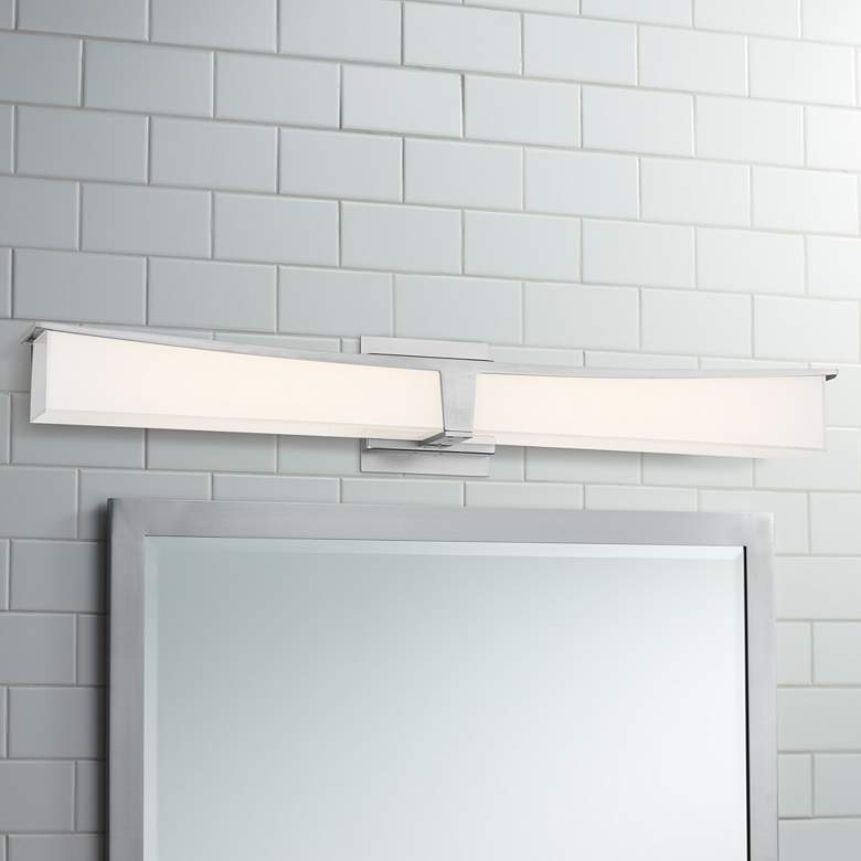 Image 1 George Kovacs Plane 30" Wide Brushed Nickel LED Bath Light