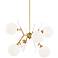 George Kovacs Polares 28" Wide Honey Gold 6-Light Chandelier