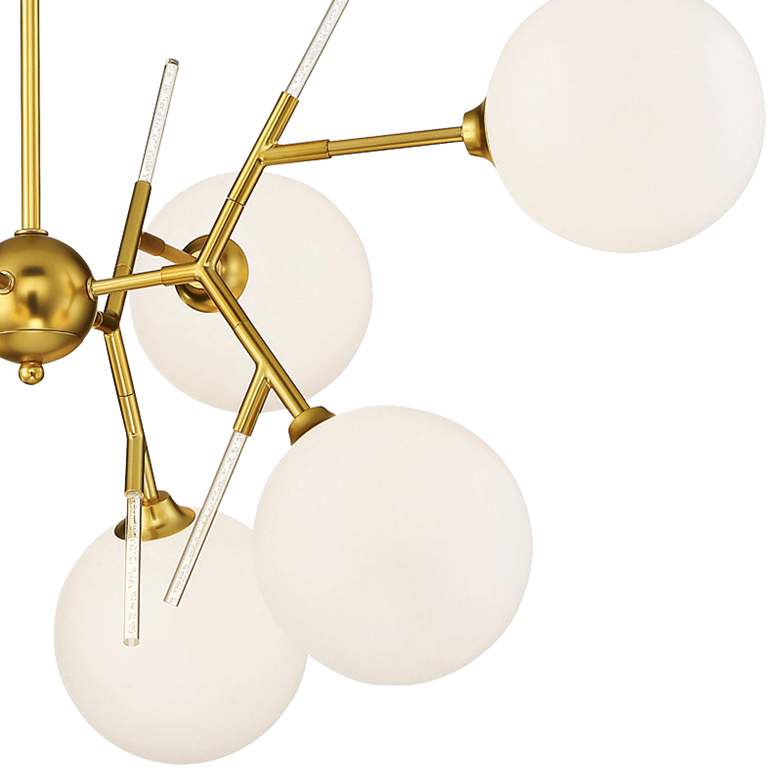 Image 3 George Kovacs Polares 36" Wide Honey Gold 8-Light Chandelier more views
