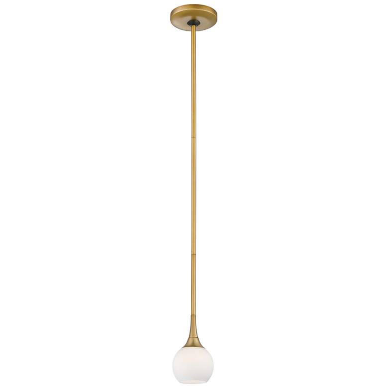 Image 3 George Kovacs Pontil 4" Wide Honey Gold Opal Glass Modern Mini Pendant more views