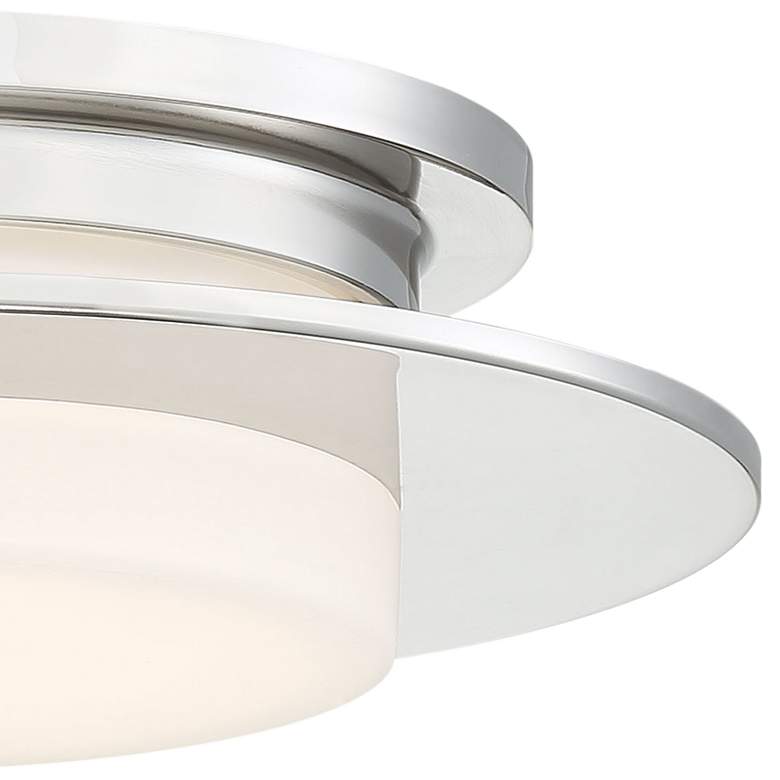 Image 3 George Kovacs Press 14"W Polished Nickel LED Ceiling Light more views