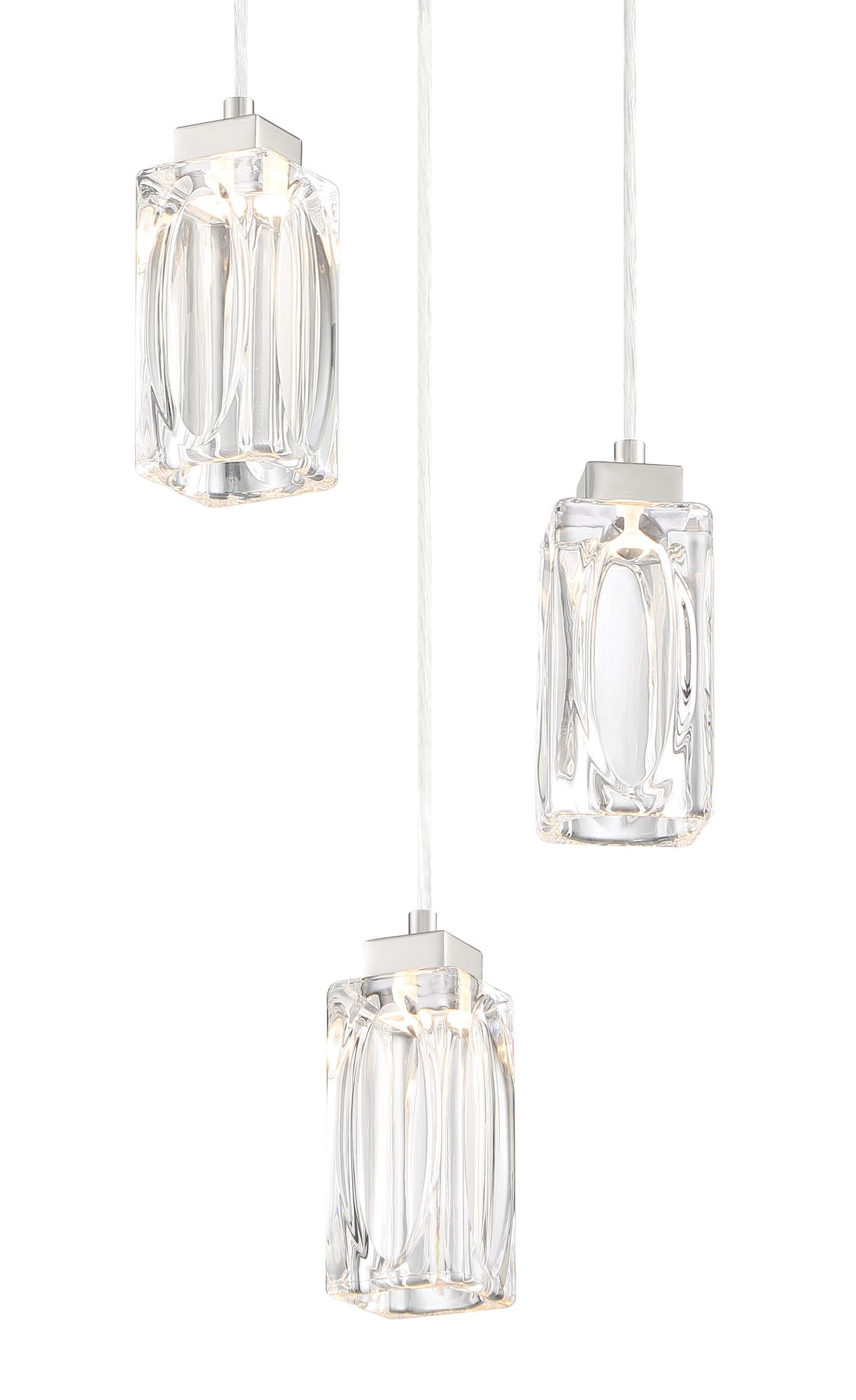 Image 2 George Kovacs Putnam Place 3-Light LED Brushed Nickel Pendant more views