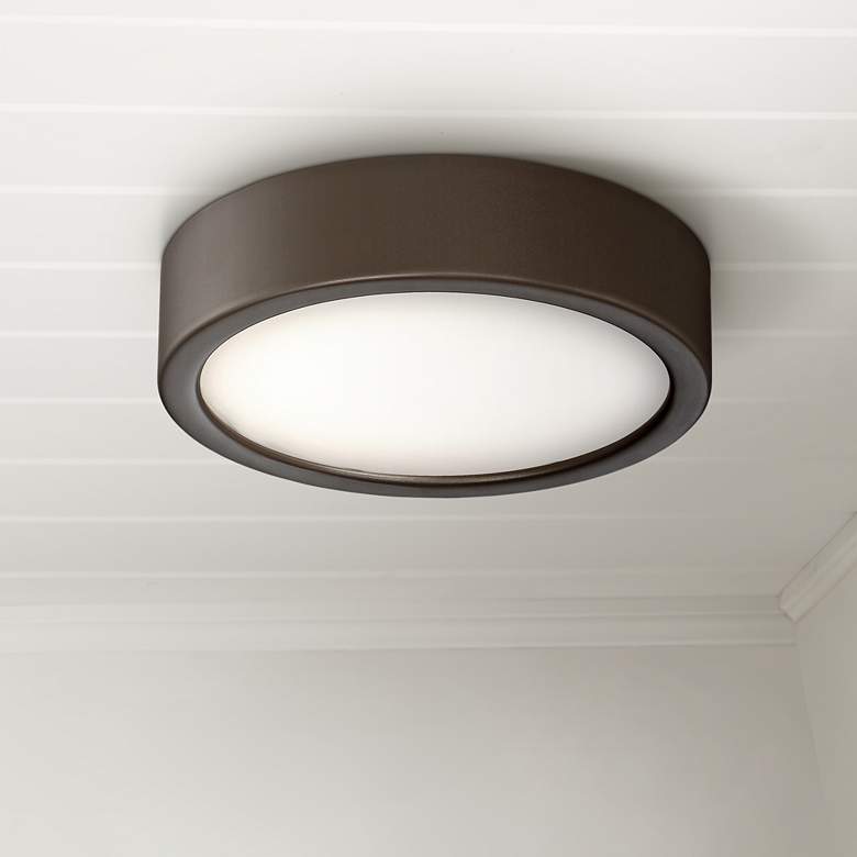 Image 1 George Kovacs Puzo 6" Wide Copper Bronze LED Ceiling Light