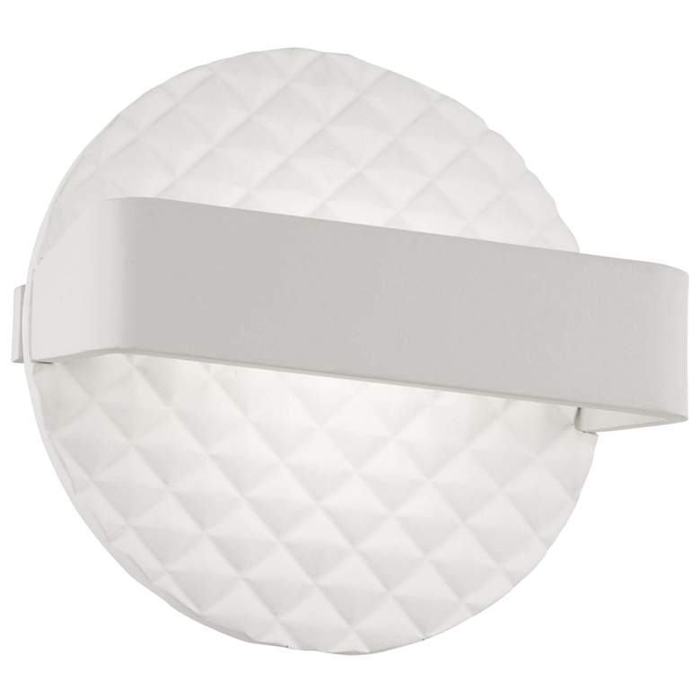 Image 1 George Kovacs Quilted 6 3/4"H Matte White LED Wall Sconce