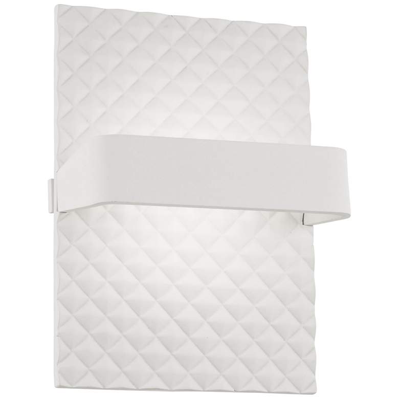 George Kovacs Quilted 7&quot; High Matte White LED Wall Sconce