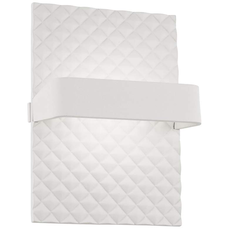 Image 1 George Kovacs Quilted 7" High Matte White LED Wall Sconce