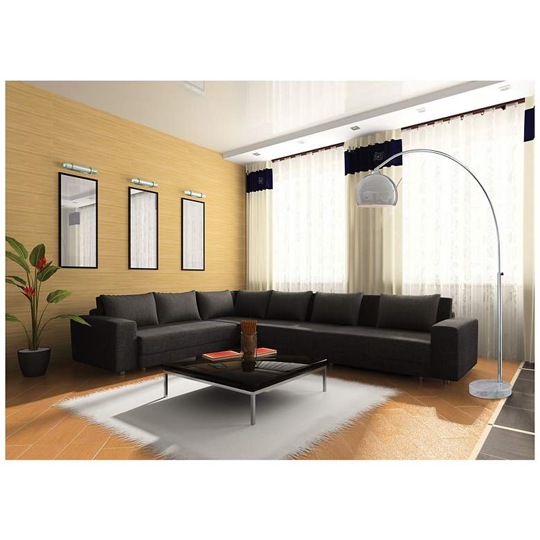 Image 4 George Kovacs Reading Room 72 1/2" Brushed Nickel Arc Floor Lamp more views