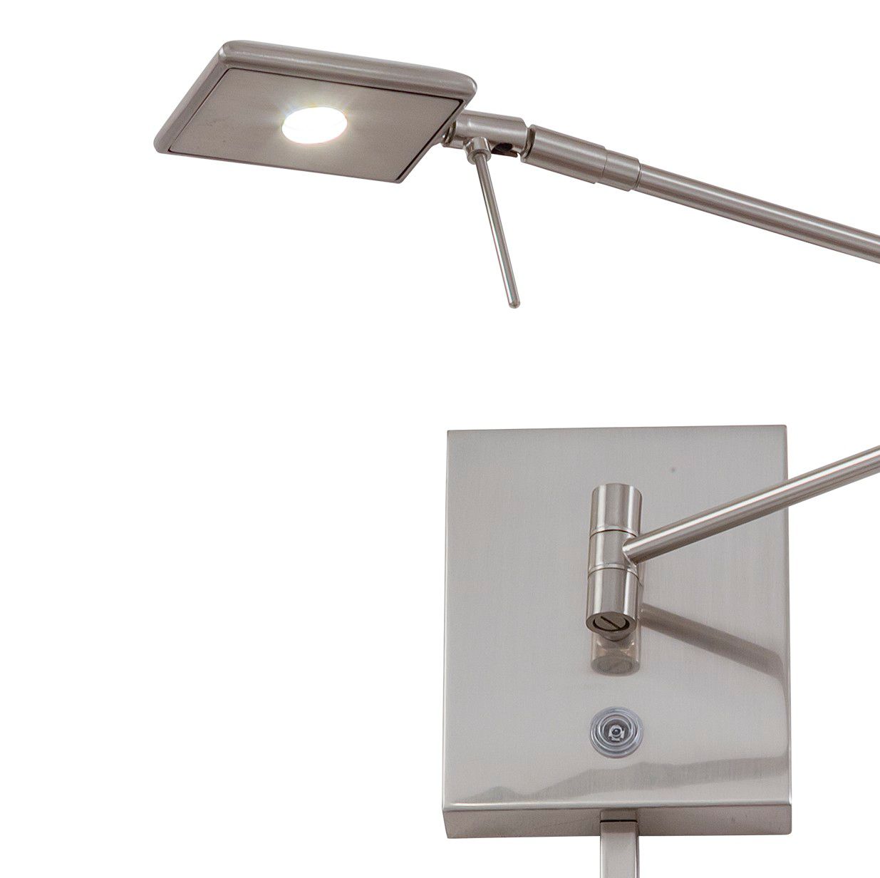 Image 4 George Kovacs Reading Room LED Brushed Nickel Swing Arm Lamp more views