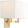 4_George Kovacs Rectangle 11" High Fabric Shade Modern Gold Wall Sconce more views