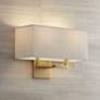5_George Kovacs Rectangle 11" High Fabric Shade Modern Gold Wall Sconce more views