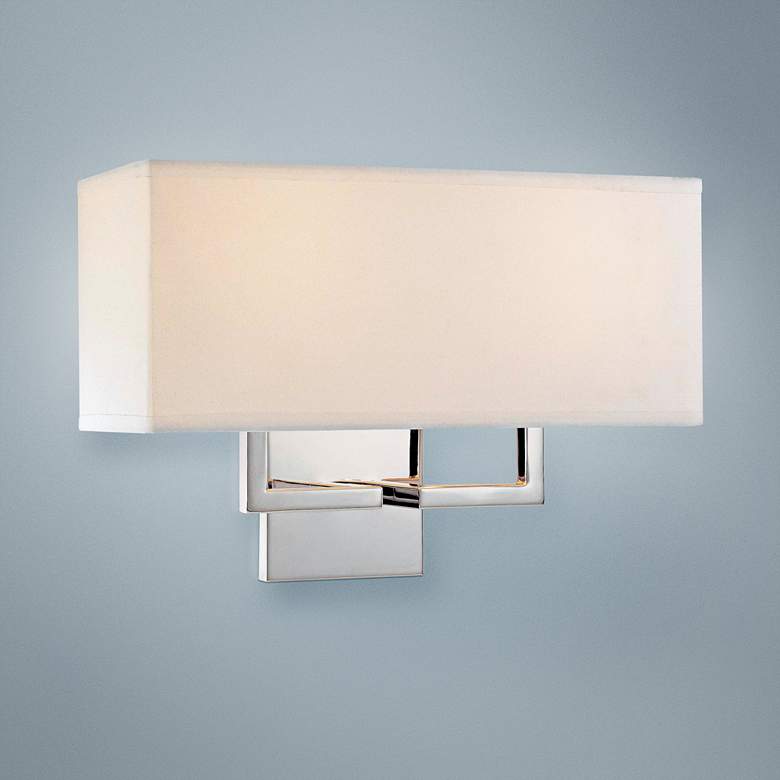Image 1 George Kovacs Rectangle Chrome 11 inch High Wall Sconce